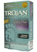 Trojan Condom Sensitivity Ultra Thin Lubricated 12 Pack